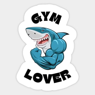 Gym Lover Shark Sticker